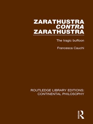 cover image of Zarathustra Contra Zarathustra